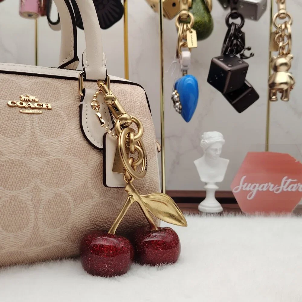 COACH Cherry Bag Charm Keychain - Picture 8 of 9